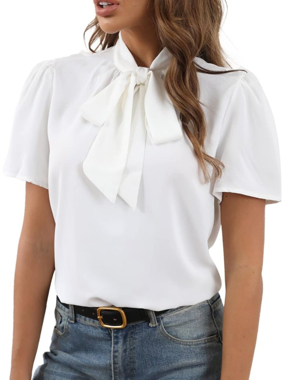 Women's Bow Tie Knot Elegant Blouse
